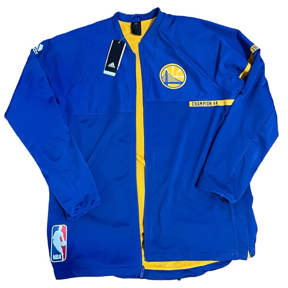 NEW WITH TAGS Rare GOLDEN STATE WARRIORS ADIDAS WARM UP JACKET 2015 CURRY
